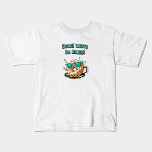 Donut worry, be happy! Pun Humor Kids T-Shirt